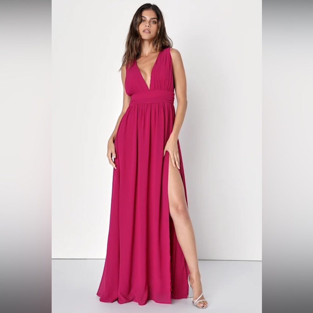 Lulus Heavenly Hues Magenta Evening Gown